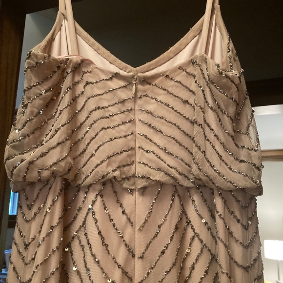 Adrianna Papell ART DECO BEADED BLOUSON GOWN - Picture 4 of 5